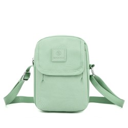 Mujeres Medio Nylon Color Sólido Estilo Clásico Oval Cremallera Bolso Cuadrado