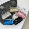 Negro Plata Rosa Especial Color Sólido Lentejuelas Cuadrado Bolsos de noche