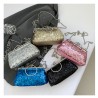 Negro Plata Rosa Especial Color Sólido Lentejuelas Cuadrado Bolsos de noche