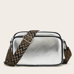 Mujeres Medio Cuero Sintético Color Sólido Básico Estilo Clásico Cuadrado Cremallera Estuche Para La Camara