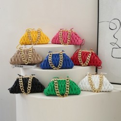 Mujeres Medio Cuero Sintético Color Sólido Estilo Vintage Estilo Clásico Cascarón cerrar Bolso Bandolera