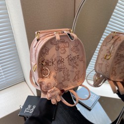 Mujeres Medio Cuero Sintético Letra llevar Básico Estilo Vintage Balde Cremallera mochila de moda