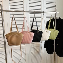 Mujeres Cuero Sintético Color Sólido Estilo Vintage Cuadrado Cremallera Bolsas De Hombro Bolso De Mano