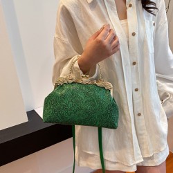 Mujeres Medio Cuero Sintético Color Sólido Estilo Vintage Estilo Clásico Cascarón cerrar Bolso Bandolera
