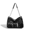 Mujeres Medio Cuero Sintético Color Sólido Estilo Vintage Estilo Clásico Cuadrado Hebilla Magnética Bolsas De Hombro