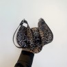Mujeres Medio Cuero Sintético Leopardo Ropa De Calle Cuadrado Cremallera Bolsa Para Las Axilas