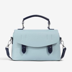 Mujeres Medio Cuero Sintético Color Sólido Estilo Preppy Estilo Clásico Cuadrado Hebilla Magnética Bolsas De Hombro