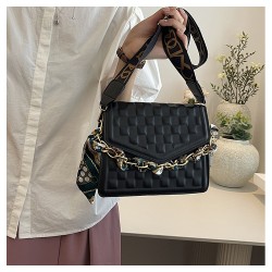 Mujeres Medio Cuero Sintético Color Sólido Estilo Vintage Estilo Clásico Cuadrado Gire La Tapa Bolso Bandolera