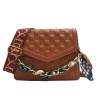 Mujeres Medio Cuero Sintético Color Sólido Estilo Vintage Estilo Clásico Cuadrado Gire La Tapa Bolso Bandolera