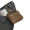 Mujeres Medio Cuero Sintético Color Sólido Estilo Vintage Estilo Clásico Cuadrado Cremallera Bolso Bandolera