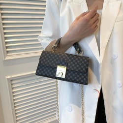 Mujeres Medio Cuero Sintético Argyle Estilo Vintage Estilo Clásico Cuadrado Gire La Tapa Bolso Bandolera