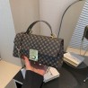 Mujeres Medio Cuero Sintético Argyle Estilo Vintage Estilo Clásico Cuadrado Gire La Tapa Bolso Bandolera