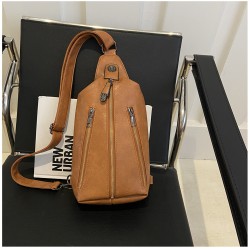 Mujeres Medio Cuero Sintético Color Sólido Ropa De Calle Cuadrado Cremallera Riñonera