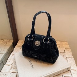 Mujeres Medio Cuero Sintético Color Sólido Estilo Vintage Estilo Clásico Hilo De Coser Cascarón cerrar Bolso Bandolera