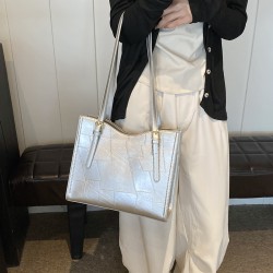 Mujeres Medio Cuero Sintético Color Sólido Estilo Vintage Estilo Clásico Cuadrado Cremallera Bolso De Mano