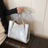 Mujeres Medio Cuero Sintético Color Sólido Estilo Vintage Estilo Clásico Cuadrado Cremallera Bolso De Mano