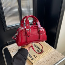 Mujeres Medio Cuero Sintético Color Sólido Estilo Clásico Ropa De Calle Cuadrado Cremallera Bolso Bandolera