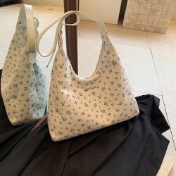 Mujeres Medio Cuero Sintético Floral Ditsy Básico Estilo Clásico Cuadrado Cremallera Bolso De Mano