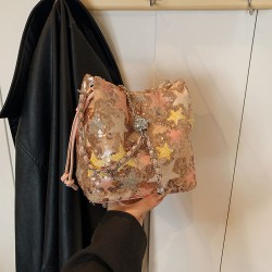 Mujeres Medio Cuero Sintético Flor Estilo Vintage Estilo Clásico Balde Hebilla Magnética Bolso Bandolera