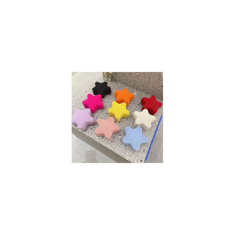 Mujeres Pequeña PVC Estrella Color Sólido Lindo Forma de XINGX Cremallera Bolsa De Gelatina