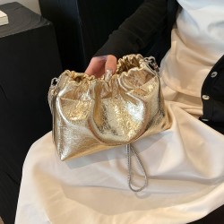 Mujeres Medio Cuero Sintético Color Sólido Estilo Vintage Estilo Clásico Balde Hebilla Magnética Bolso Bandolera