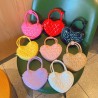 Mujeres Pequeña PVC Forma De Corazón Elegante En Forma De Corazon Cremallera Bolsa De Gelatina