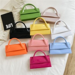 Mujeres Medio PVC Color Sólido Elegante Cuadrado Hebilla Magnética Bolsa De Gelatina