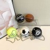 Mujeres Mini Cuero Sintético Bola Ropa De Calle Ronda Cremallera Bolsas Circular