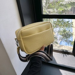 Mujeres Medio Cuero Sintético Color Sólido Básico Estilo Clásico Cuadrado Cremallera Bolso Bandolera