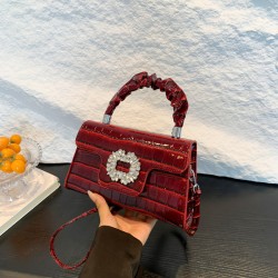 Mujeres Medio Cuero Sintético Color Sólido Estilo Vintage Estilo Clásico Cuadrado Gire La Tapa Bolso Bandolera