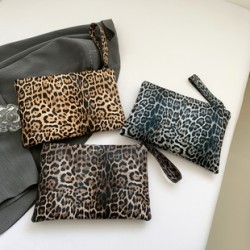 Mujeres Medio Cuero Sintético Leopardo Básico Estilo Vintage Cuadrado Cremallera Bolsas De Sobre