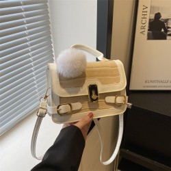 Mujeres Medio Cuero Sintético Color Sólido Ropa De Calle Cuadrado Hebilla Magnética Bolso Bandolera