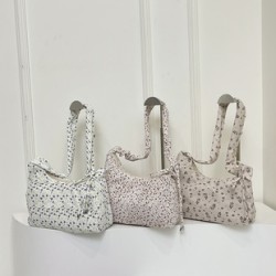 Mujeres Medio Lienzo Floral Ditsy Básico Estilo Clásico Cuadrado Cremallera Bolsa Para Las Axilas