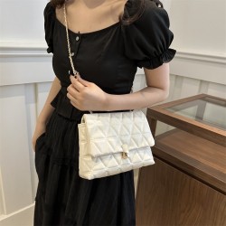 Mujeres Medio Cuero Sintético Color Sólido Estilo Vintage Estilo Clásico Cuadrado Hebilla Magnética Bolso Bandolera