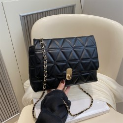 Mujeres Medio Cuero Sintético Color Sólido Estilo Vintage Estilo Clásico Cuadrado Hebilla Magnética Bolso Bandolera