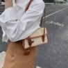 Mujeres Medio Cuero Sintético Lingge Básico Estilo Clásico Hilo De Coser Cuadrado Hebilla Magnética Bolsa Para Las Axilas