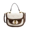 Mujeres Medio Cuero Sintético Letra Color Sólido Estilo Vintage Estilo Clásico Cuadrado Gire La Tapa Bolso Bandolera