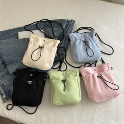 Mujeres Pequeña Tela Oxford Color Sólido Básico Estilo Clásico Cuadrado Cuerda Bolso Bandolera