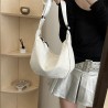 Mujeres Medio Lienzo Color Sólido Básico Estilo Clásico forma de bola de masa hervida Cremallera Bolso Bandolera