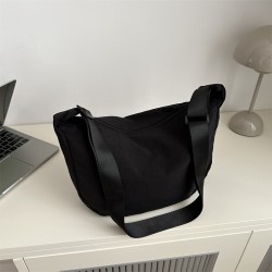 Mujeres Medio Lienzo Color Sólido Básico Estilo Clásico forma de bola de masa hervida Cremallera Bolso Bandolera