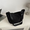 Mujeres Medio Lienzo Color Sólido Básico Estilo Clásico forma de bola de masa hervida Cremallera Bolso Bandolera
