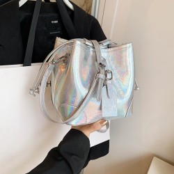 Mujeres Medio Cuero Sintético Color Sólido Estilo Vintage Estilo Clásico Balde Cuerda Bolso Bandolera