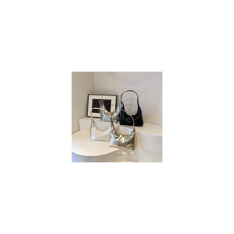 Mujeres Medio Cuero Sintético Color Sólido Estilo Vintage Ropa De Calle Cuadrado Cremallera Bolsa Para Las Axilas