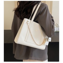 Mujeres Medio Cuero Sintético Color Sólido Estilo Vintage Estilo Clásico Cuadrado Cremallera Bolso De Mano