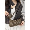 Mujeres Pequeña Cuero Sintético Argyle Estilo Vintage Estilo Clásico Cuadrado Cremallera Bolsas De Hombro