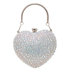 Mujeres Pequeña Arílico Color Sólido Elegante Estilo Clásico En Forma De Corazon Bucle De Gancho Bolso De Noche