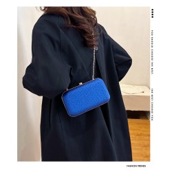 Mujeres Pequeña Especial Color Sólido Elegante Estilo Vintage Cuadrado cerrar Bolso De Noche