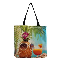 Mujeres Medio Lino Mundo Submarino playa Cuadrado Abierto Bolsa de la compra