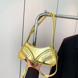 Mujeres Medio Cuero Sintético Color Sólido Ropa De Calle Cuadrado Cremallera Bolsa Para Las Axilas