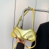 Mujeres Medio Cuero Sintético Color Sólido Ropa De Calle Cuadrado Cremallera Bolsa Para Las Axilas